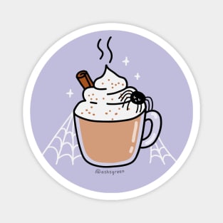 Pumpkin Spider Latte Magnet